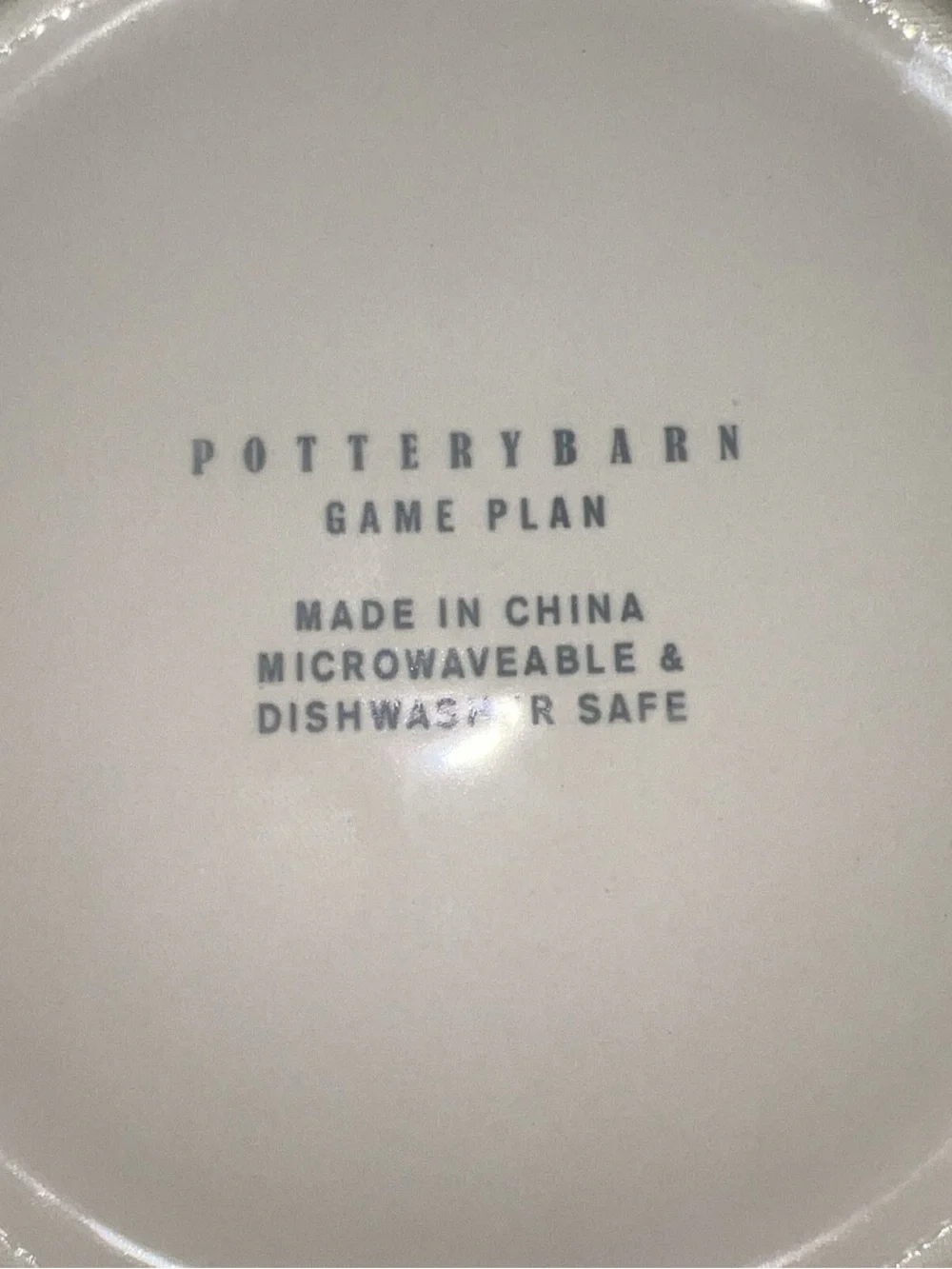 Pottery Barn Game Plan 8” Sport Plates
